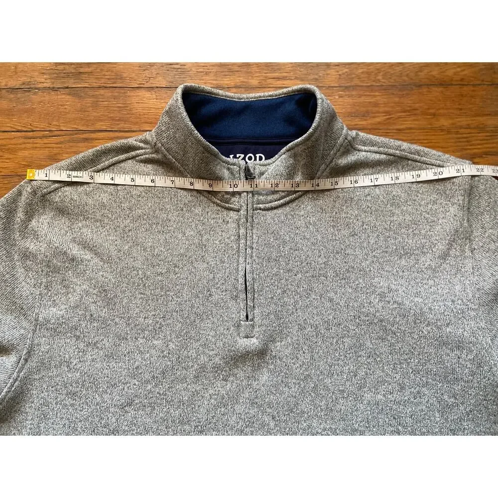 IZOD Gray 1/4 Zip Sweater Mens sz 3XL